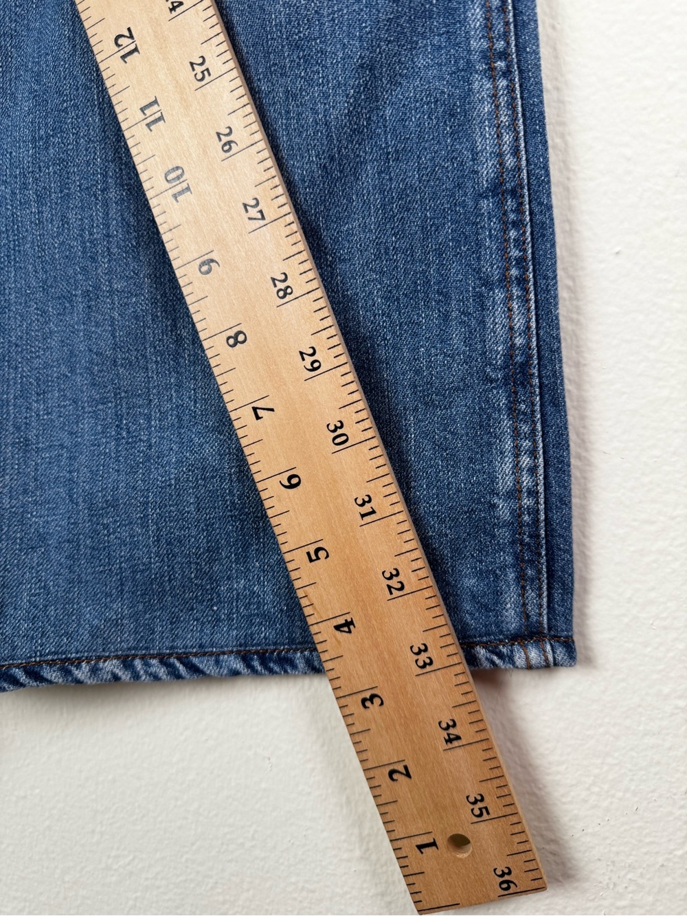 7 For All Mankind High Rise Wide Leg Trouser Jeans Medium Blue 30 - Picture 13 of 14